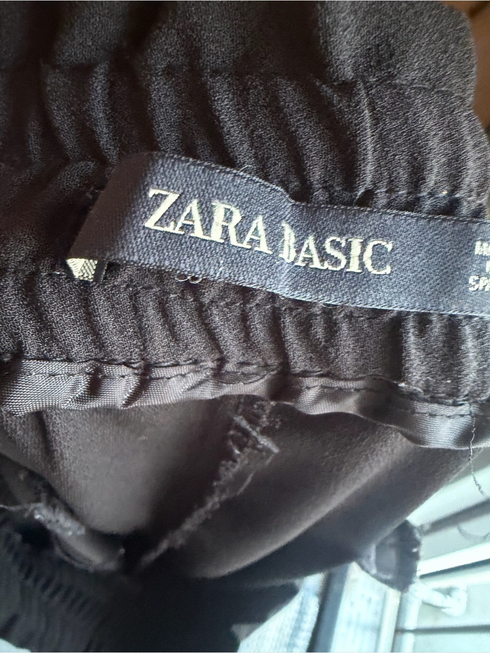 Zara Basic Black Jogger Pants Women’s Large Drawstring Elastic Waist, pockets - Picture 9 of 9